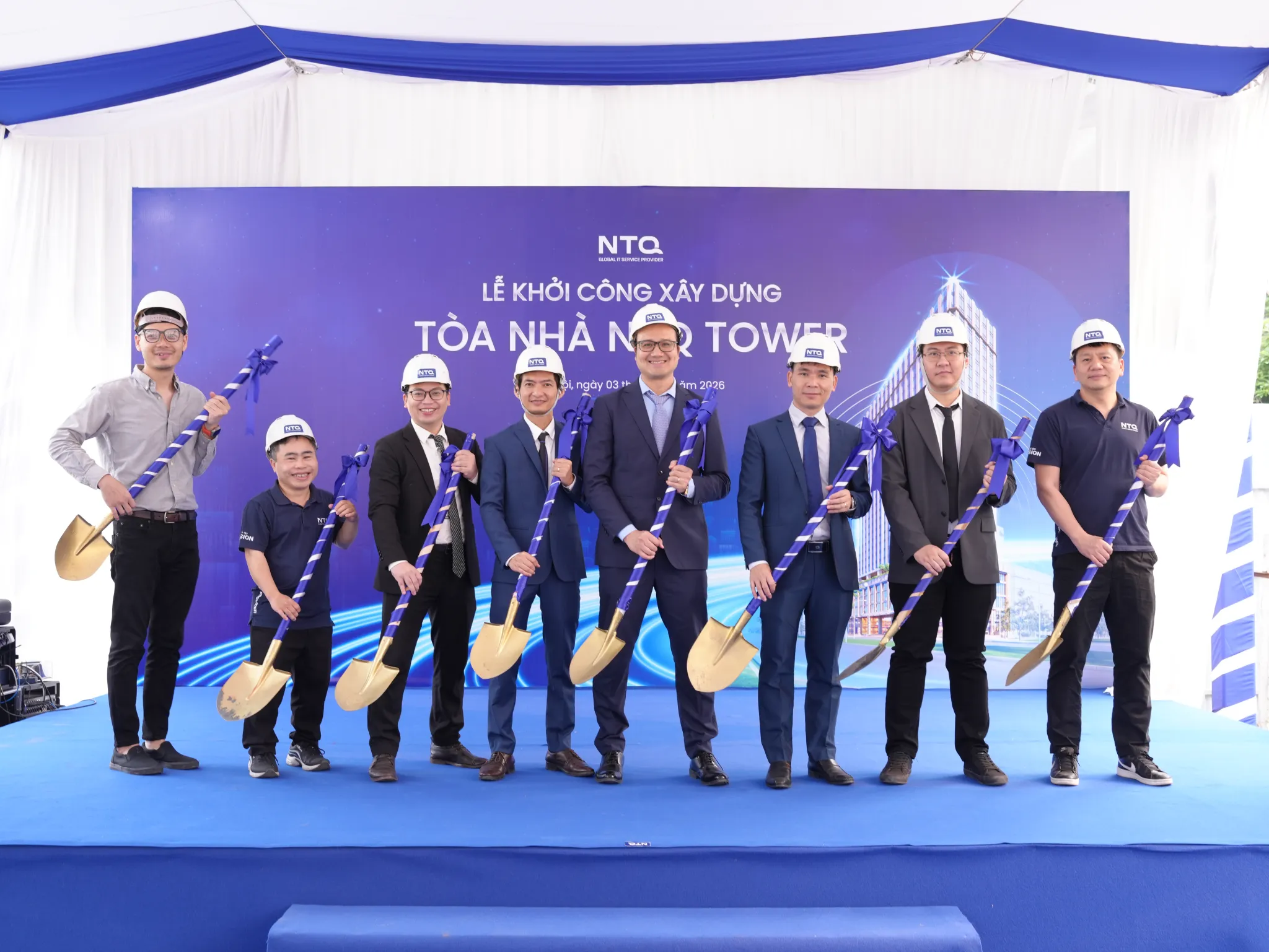 CHÍNH THỨC KHỞI CÔNG NTQ TOWER, DẤU MỐC MỚI TRÊN HÀNH TRÌNH VƯƠN TẦM