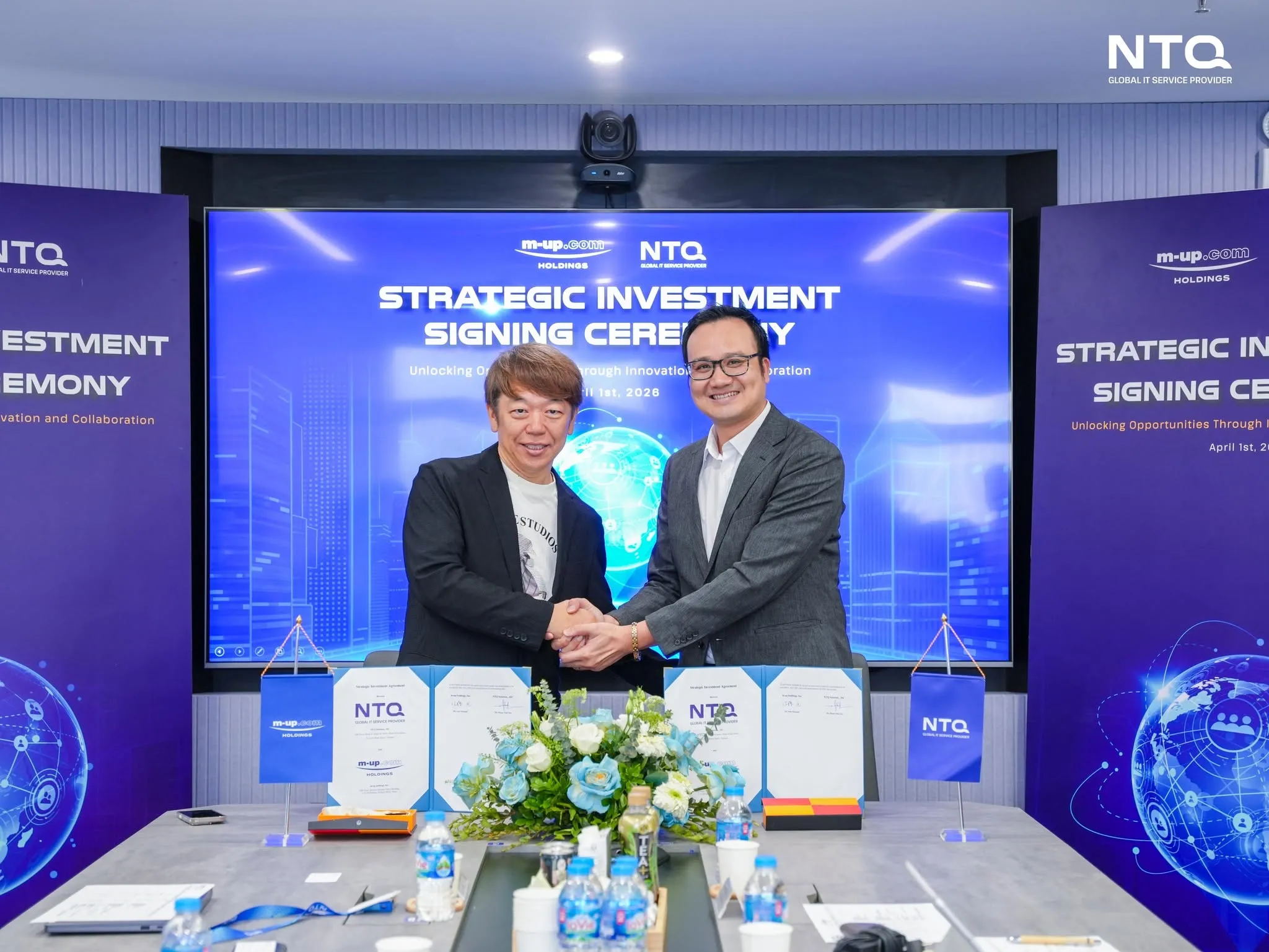NTQ ký kết hợp tác đầu tư chiến lược cùng Tập đoàn M-Up Holdings - Bước tiến mới trên hành trình mở rộng mạng lưới đối tác toàn cầu!