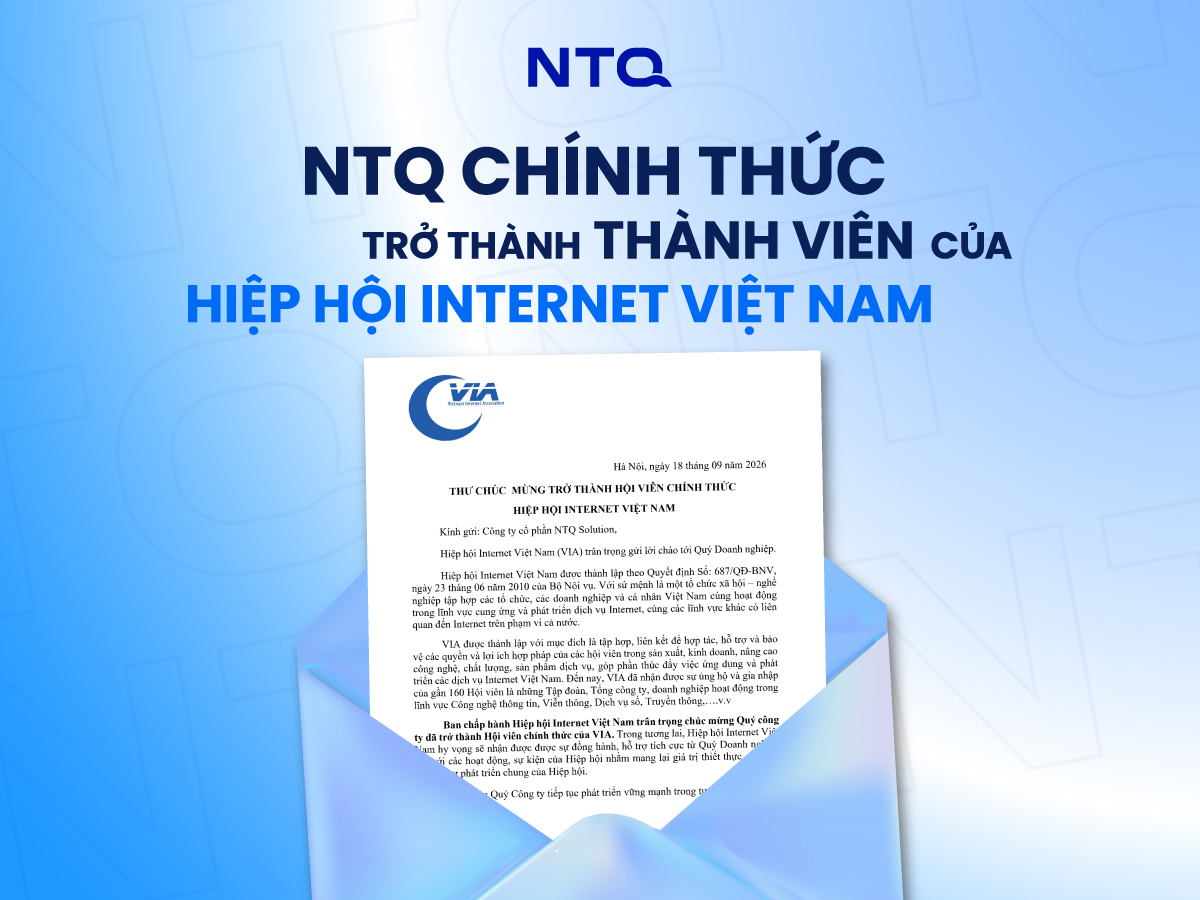 NTQ Chính Thức Trở Thành Thành Viên Của Hiệp Hội Internet Việt Nam